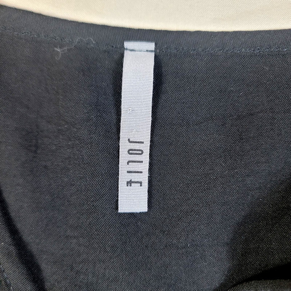 Jolie Short Sleeve Black Wrap Blouse SZ M - Picture 5 of 7